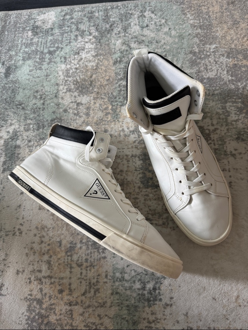 GUESS White High-Top Sneakers